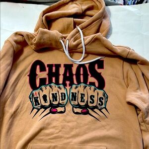 Chaos and Kindness Tan Hoodie